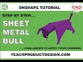 Onshape Tutorial. How to create a SHEET METAL BULL!!! Step by step guide, thumbnail