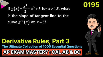 The Ultimate Collection for AP Exam 0195 | Find the Slope of the Inverse Function