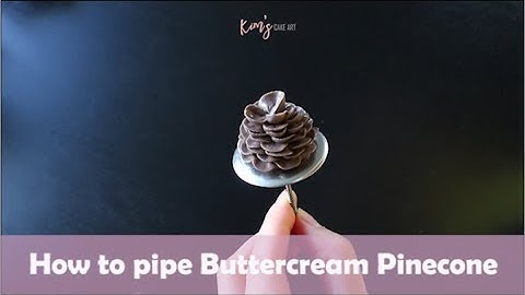 How to pipe buttercream Pine cone │ Korean Buttercream Flower