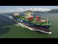 《航拍貨船》首航 maiden voyage HMM Garam 現代商船最新造366米長貨櫃船 可戴16000TEU 雙燃料LNG 首站到訪香港