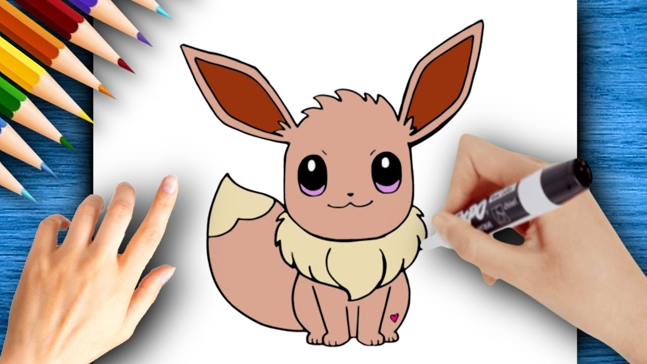 COMO DESENHAR FÁCIL O EEVEE DE POKEMON FOFINHO 