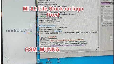Mi A2 Lite Stuck on logo EMMC Repair Consumed 90% fixed Free Dump