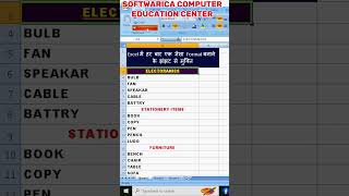 Excel मे एक जैसा format को heading मे Fill करें |#viral #shorts #tranding @digitalsoftwarica93