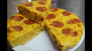 TORTILLA de PATATAS con CHORIZO - Fácil y Original by Les Truites 60,165 views 6 years ago 6 minutes, 6 seconds