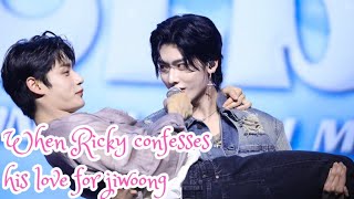 Ricky says he loves jiwoong 🩷(Zerobaseone/Minamz/Riwoong) Ricky jealous 😆