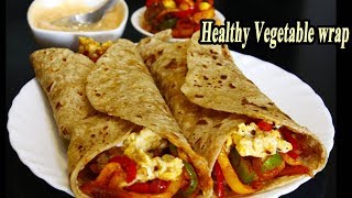 Healthy Veg Wrap | Easy Protein pack Breakfast Recipe | MadhurasRecipe | Ep - 634