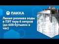 ПАККА- Линия розлива воды в ПЭТ тару 6 литров (до 600 бут. в час)