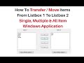 how to move selected listbox items to another listbox in winforms c#4.6