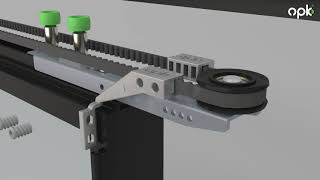 Telecopic sliding with bottom track