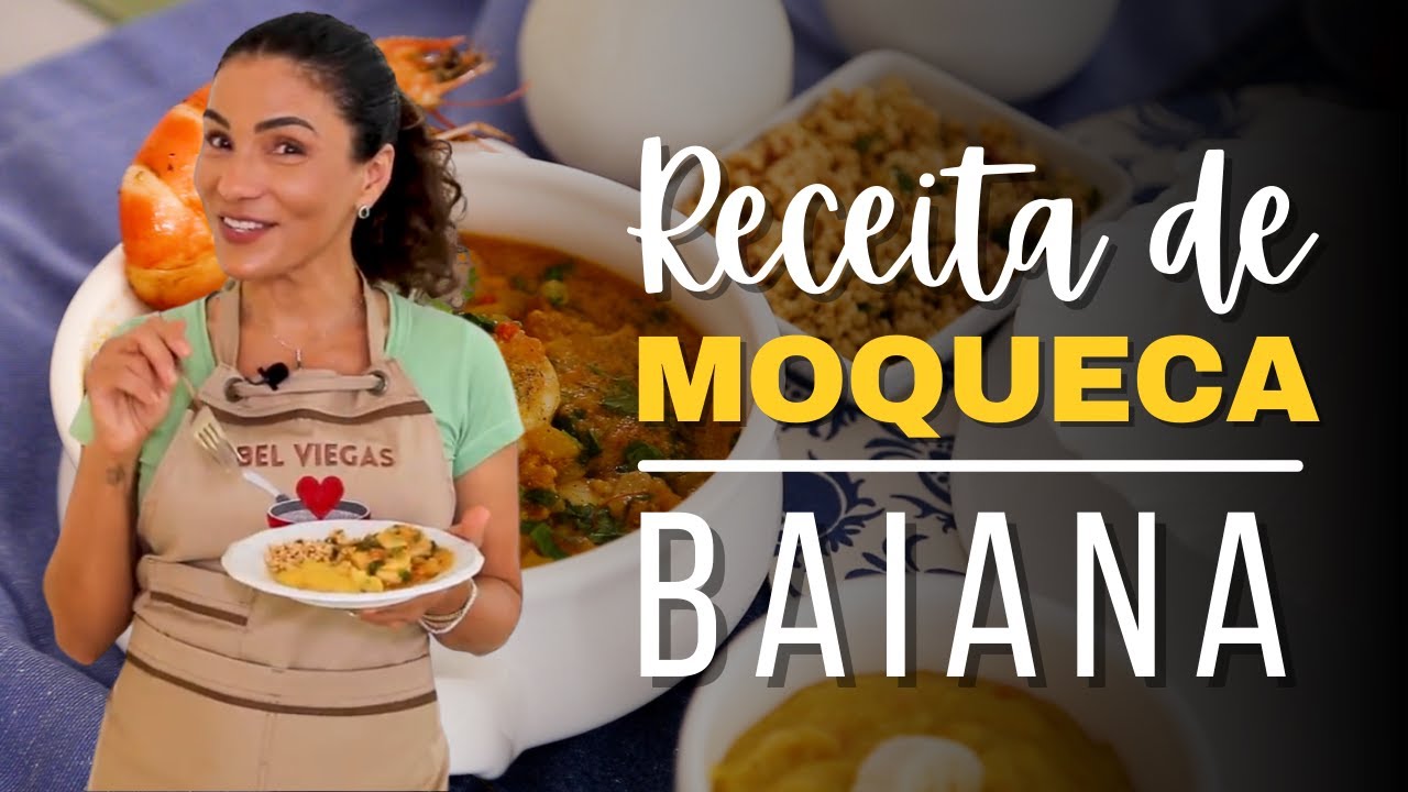 Moqueca Baiana de Camarão e Peixe, com Purê de Banana da Terra e Farofa de Castanha │Bel Viegas