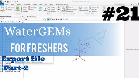 Import and Export WaterGEMs file l Part-2 l Epanet format l Bentley #watergems