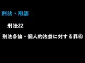 刑法22刑法各論・個人的法益に対する罪④