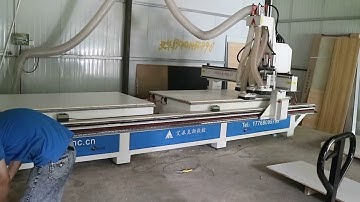 Automatic loading and unloading nesting cnc router nesting machinery for cabinet door making