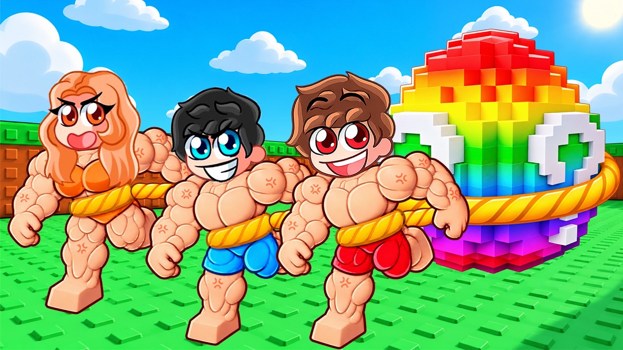 Me Hice FUERTE para TIRAR DEL HUEVO en Roblox!