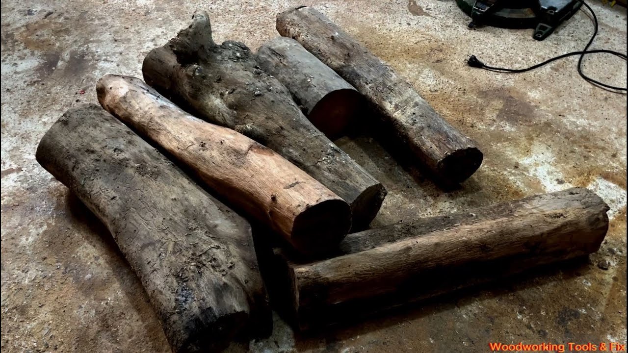 Wood Crafts: Crafting a Stylish Torus Chair from Black Logs | Woodworking Upcycling Idea