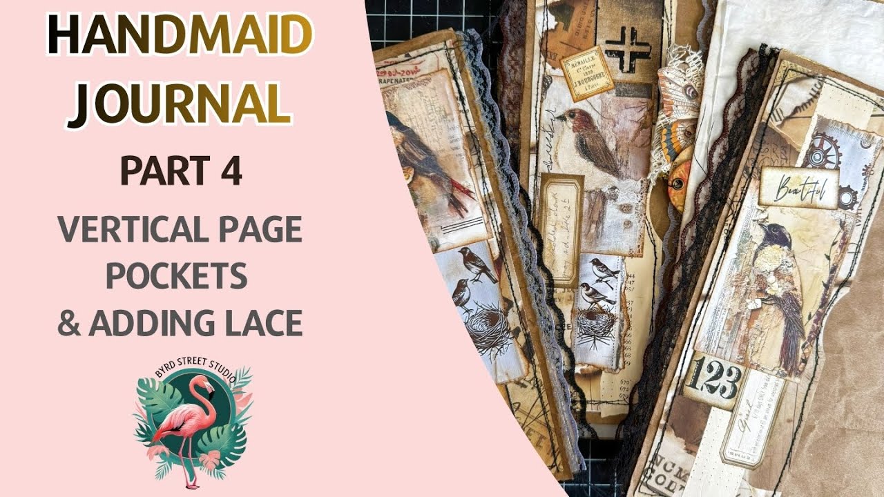 Handmaid Journal Part 4 _ Vertical Page Pockets and Adding Lace