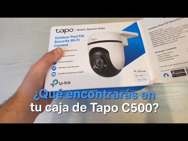TP-Link Tapo C500, Cámara de Seguridad Wi-Fi para Exteriores, 360° FHD  1080P con Visión Nocturna, Audio Bidireccional. Cloud Video Recording +  Tapo