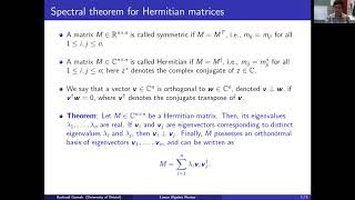 Lecture 13: Hermitian matrices