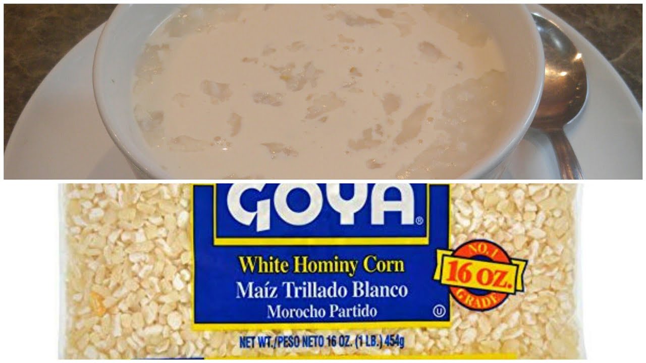 White hominy corn porridge YouTube