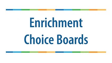 Enrichment Choice Boards