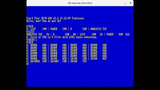 Finally, Tim-S Plus CP/M 2.2 successful boot and DIR and LIST commands