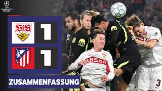 VfB Stuttgart - Atletico Madrid 1:1 | Zusammenfassung | Champions League | stuttgart atletico madrid
