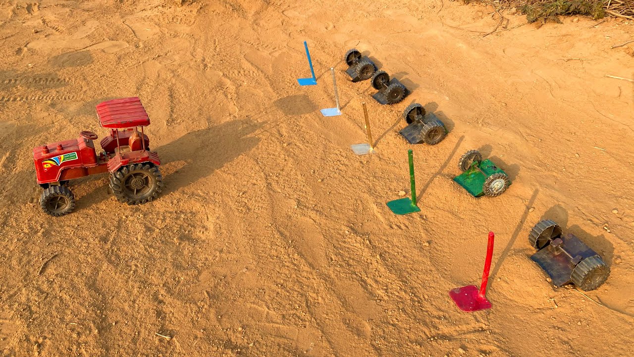 The tractor trolley got buried in the mud and was dug out.