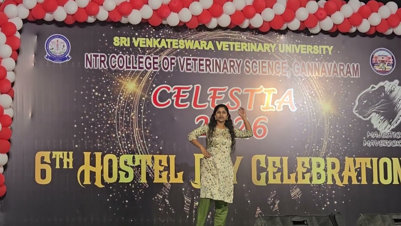 Meenakshi Solo Dance Performance at 6th Hostel Day Celebration @NTRCVSc , Gannavaram 