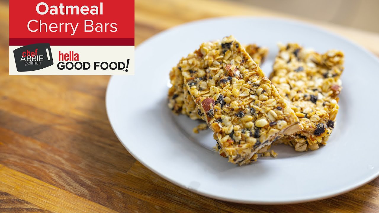 NO-BAKE Oatmeal Cherry Bars | Easy & Healthy Snacks