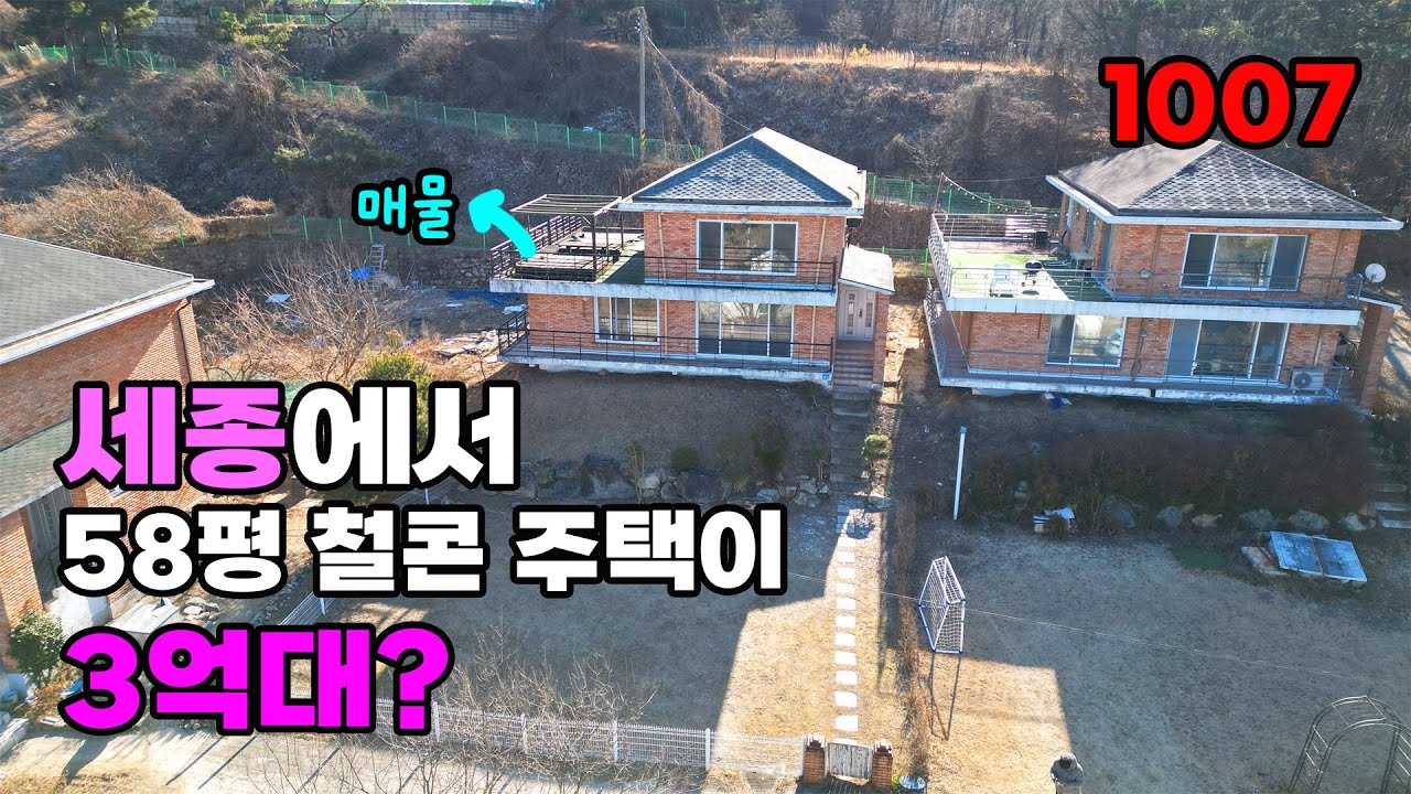 세종시 도심 10분 전원주택 매매! 금강 조망 숲세권 철근콘크리트 58평, 수리 감안해도 가격이 말이 안 됩니다 - 백문부동산 문소장