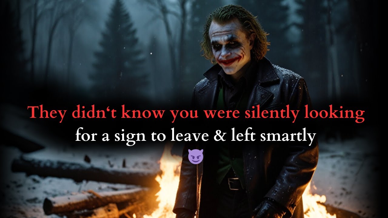 Они не знали, что ты молча искал знак, чтобы уйти, и ушёл в нужный момент 😈 - Джокер