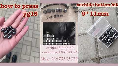how cold press carbide button tip to drill bit 9mm*11mm YG11 YG15#carbidetools
