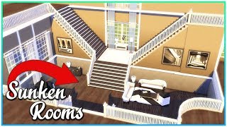 Sims 4 Tutorial - Sunken Rooms & Stairs With Landings | Kate Emerald