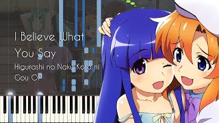 [FULL] I Believe What You Said - Higurashi no Naku Koro ni Gou (2020) OP - Piano [Synthesia] Resimi