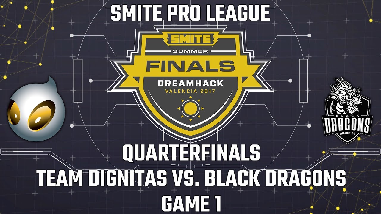 SMITE Pro League Summer Finals 2017: Quarterfinals - Team Dignitas vs. Black Dragons (Game 1)