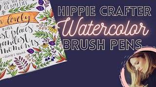 Coloring with WATERCOLOR BRUSH PENS from Hippie Crafter