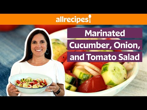 How to Make Marinated Cucumber, Onion, and Tomato Salad | Get Cookin' | Allrecipes.com
