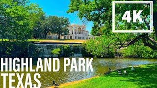 [4K] The Beverly Hills Of DallasHighland Park Walking Tour