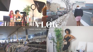 Vlog: a day in my my life ,  BTS content creating, thrifting. etc #dayinmylife #vlog #roadto1k