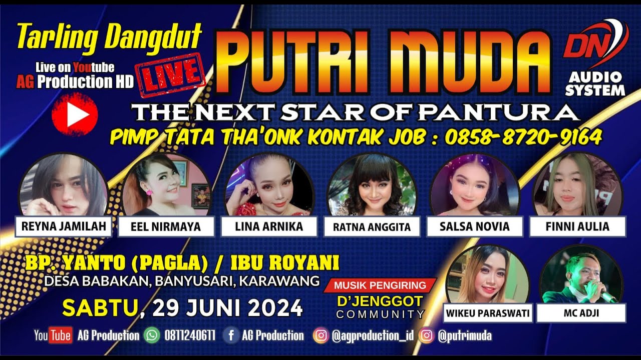 LIVE TARLING DANGDUT PUTRI MUDA | PART SIANG | 29 JUNI 2024 | BANYUSARI - KARAWANG