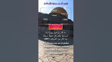 تقويم آية وترجمتها بالأيطالي سورة آل عمران 67