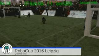 RoboCup 2016 Leipzig Humanoid Kid Size Quarter Final Team KUDOS vs. CIT Brains