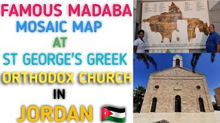 THE FAMOUS MADABA MOSAIC MAP AT ST GEORGE'S GREEK ORTHODOX  CHURCH