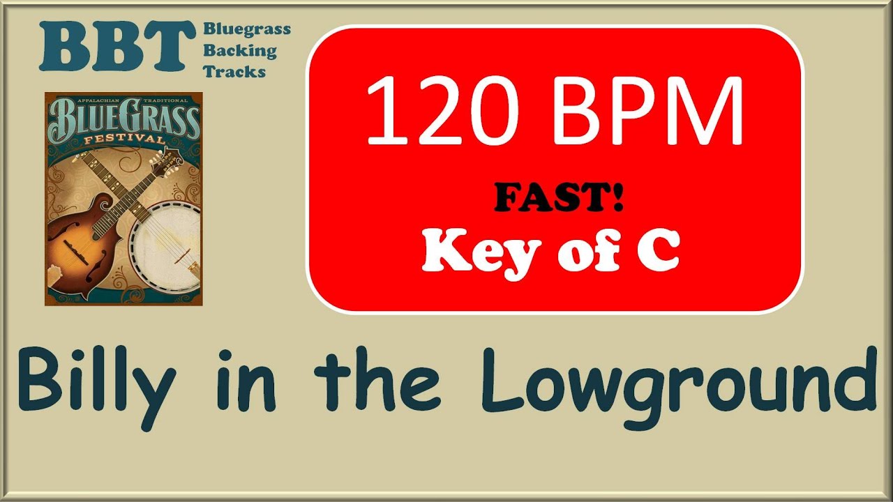 Billy In The Lowground 120 BPM - bluegrass backing track - YouTube