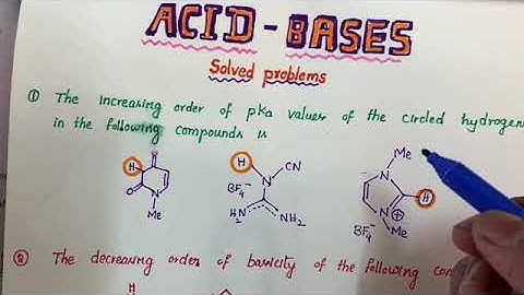 #SET/NET CHEMICAL SCIENCES SOLVED QUESTIONS ACID BASES