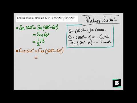 Tentukan nilai dari sin 120° , cos 120° , tan 120°