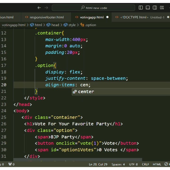 Make a Voting Application Using Html & Css & Javascript - YouTube image.