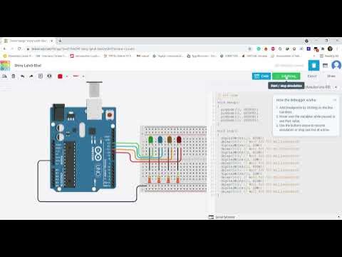 TINKERCAD | | FOUR LED BLINKING USING ARDUINO UNO - YouTube