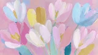 Tulips Pastel Spring Art Painting 🌷 Elegant Floral TV Art 4K