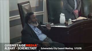 Schenectady City Council Meeting, January 12, 2026